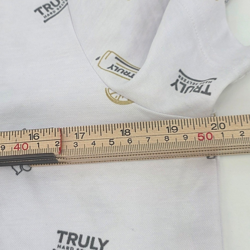 TRAVIS MATHEW TRULY HARD SELTZER GOLF POLO WOMENS LARGE WHITE AOP DRINK COLLAB - Picture 8 of 10